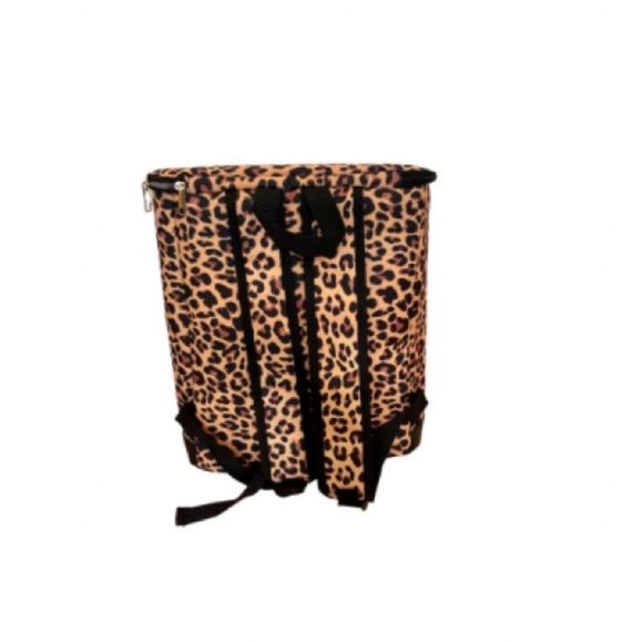 Brand New Leopard Print Insulated Backpack Cooler With Adjustable Straps - Picture 2 of 3
